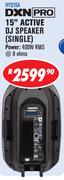 DXN Pro 15" Active DJ Speaker Single HYQ15A
