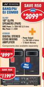 Dixon 10" DJ/PA Speakers Pair SDJ1001