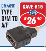 Dixon HDMI Adapter Type D/M To A/F DM/AF01