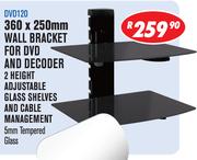 Wall Bracket For DVD And Decoder 360x250mm DVD120