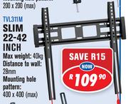Flush Mount Slim 22-42" LED & LCD Wall Bracket TVL311M