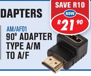 Dixon HDMI 90 Degree Adapter Type A/M To A/F AM/AF01