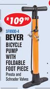 Beyer Bicycle Pump With Foldable Foot Piece SF89004-4