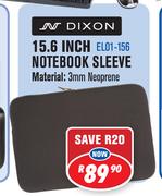 Dixon 15.6 Inch Notebook Sleeve EL01-156