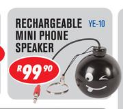 Rechargeable Mini Phone Speaker YE-10