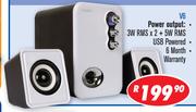 Dixon 2.1 Channel Multimedia Systems With Subwoofer & 2 Speakers V6
