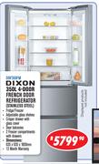Dixon 350Ltr 4 Door French Door Refrigerator Stainless Steel DBF350FM