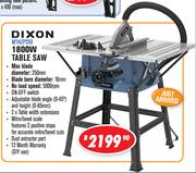 Dixon 1800W Table Saw M1HZP250