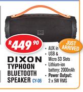 Dixon Typhoon Bluetooth Speaker With Built In Battery & FM Radio CY-06