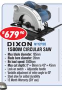 Dixon 1500W Circular Saw M1YZP185