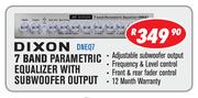 Dixon 7 Band Parametric Equalizer With Subwoofer Output DNEQ7