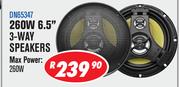 Dixon Car Speakers 260W 6.5" 3 Way Speakers DN65347