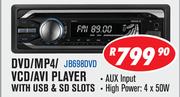 Jebson DVD/MP4/VCD/AVI Player With USB & SD Slots JB698DVD