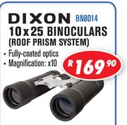Dixon 10 x 25 Binoculars Roof Prism System BN8014