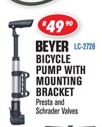 Beyer Bicycle Floor Pump With Mounting Bracket LC-2728
