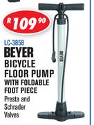 Beyer Bicycle Floor Pump With Foldable Foot Piece LC-3858