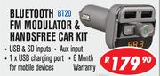 Dixon Bluetooth FM Modulator & Hands Free Car Kit BT20