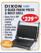Dixon 2 Slice Panini Press & Multi Grill SLG5002