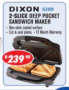 Dixon 2 Slice Deep Pocket Sandwich Maker SLS1026