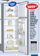 Dixon 410Ltr Combi Fridge & Freezer With Water Dispenser Metallic Finish DTF460MD