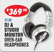DXN Pro Foldable Headphones DJ & Studio Monitor Over-Ear Headphones ST-80
