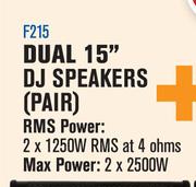 DXN Pro Dual 15” DJ Speakers (Pair) F215
