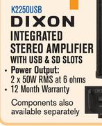 Dixon Integrated Stereo Amplifier With USB & SD Slots K2250USB