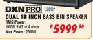 DXN Pro Dual 18 Inch Bass Bin Speaker LB218