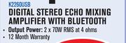 Dixon Digital Stereo Echo Mixing Amplifier With Bluetooth K2260USB