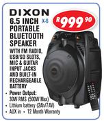 Dixon 6.5” Portable Bluetooth Speaker X-6
