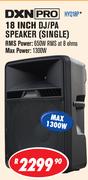 DXN Pro 18 Inch DJ/PA Speaker (Single) HYQ18P