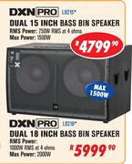 DXN Pro Dual 15 Inch Bass Bin Speaker LB215