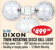 Dixon Twin Rotating Disco Ball Light QL-202L
