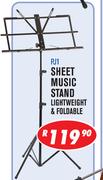 Sheet Music Stand Lightweight & Foldable PJ1