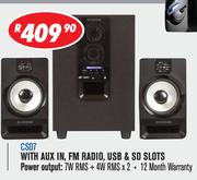 Dixon 2.1 Channel Multimedia Speaker Systems With Subwoofer & 2 Speakers CS07