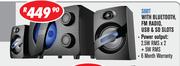 Dixon 2.1 Channel Multimedia Speaker Systems With Subwoofer & 2 Speakers S6BT