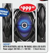 Dixon 2.1 Channel Multimedia Speaker Systems With Subwoofer & 2 Speakers EM3318FT