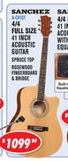 Sanchez 4/4 Full Size 41 Inch Acoustic Guitar A-C41S1