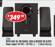 Dixon 2.1 Channel Multimedia Speaker Systems With Subwoofer & 2 Speakers CS08