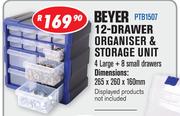 Beyer PTB1507 12 Drawer Organiser & Storage Unit