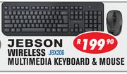 Jebson Wireless Multimedia Keyboard & Mouse JBX206