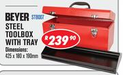 Beyer Steel Toolbox With Tray STB007
