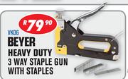Beyer Heavy Duty 3 Way Staple Gun With Staples VK06