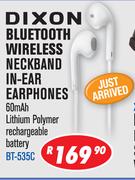Dixon Bluetooth Wireless Neckband In-Ear Earphones BT-535C