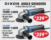 Dixon Angle Grinders 900W 115mm S1M-900W