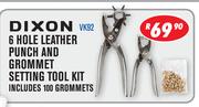 Dixon 6 Hole Leather Punch And Grommet Setting Tool Kit VK92