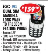 iGO Dual Sim Mandela LOng Walk To Freedom Feature Phone MF2