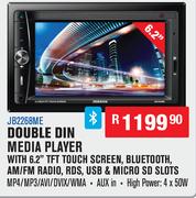 Jebson Double Din Media Player With 6.2" TFT Touch Screen,Bluetooth,AM/FM Radio,RDS JB2268ME