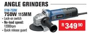 Dixon 750W 115mm Angle Grinders S1M-750W