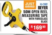 Beyer 50M Open Reel Measuring Tape With Fibreglass Blade HL-C1802